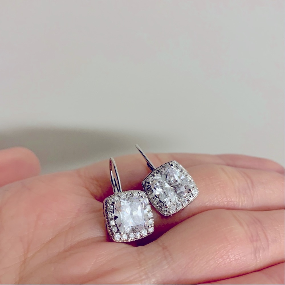 Sterling silver 925 Crystals Earrings